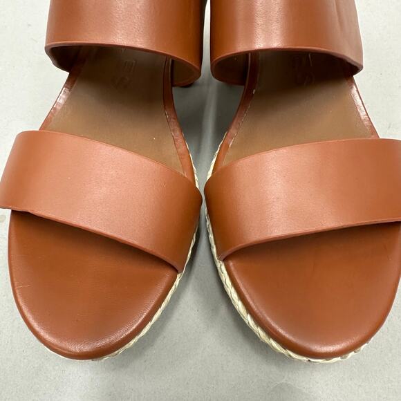 Aerosoles Camera Gingerbread‎ Combo Leather Slingback Platform Sandal Size 9 - Picture 12 of 16